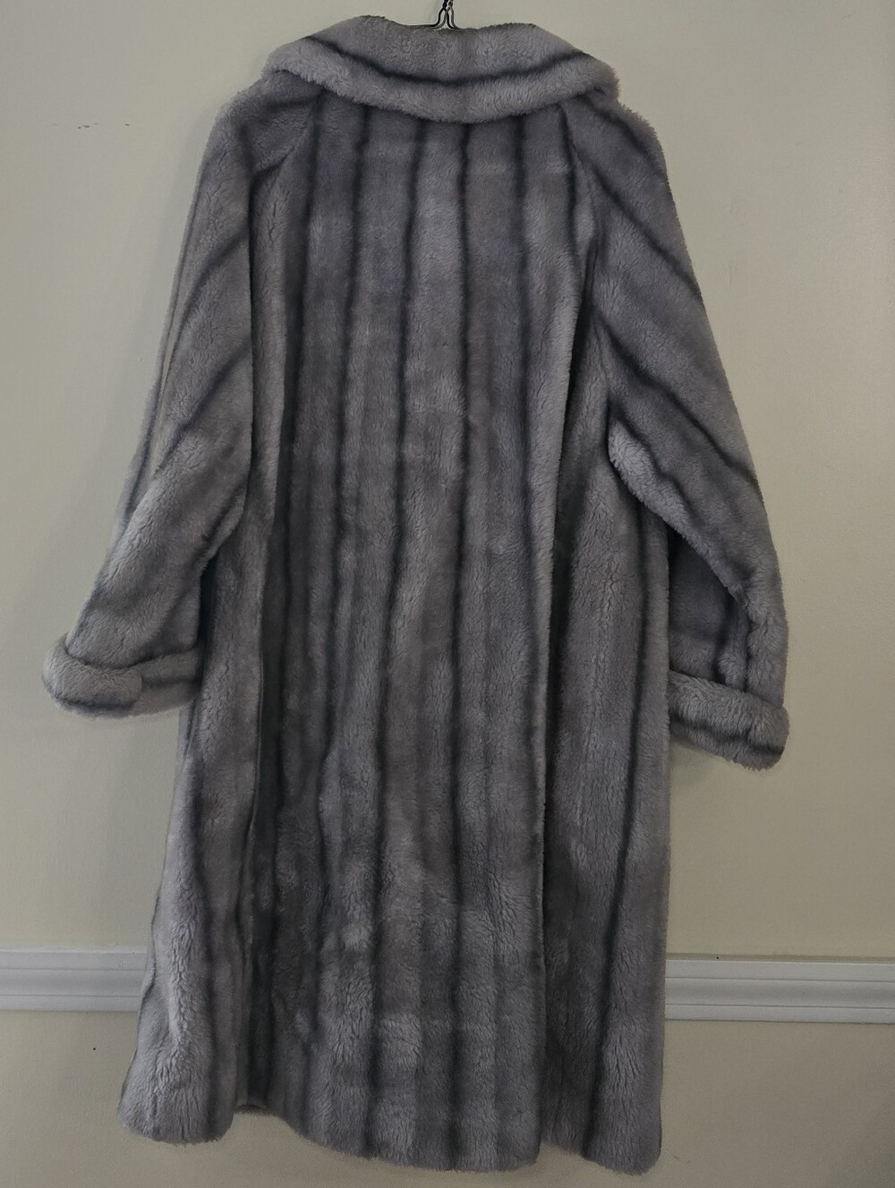 VTG 1960 Princeton’s O'Llegro Sixty Faux Fur Coat Gray Size 16 - Picture 7 of 11